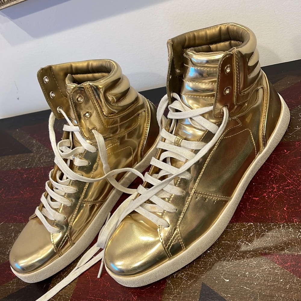 Zara Man gold high-tops - lightly worn - great condition - Euro 45 = US 12